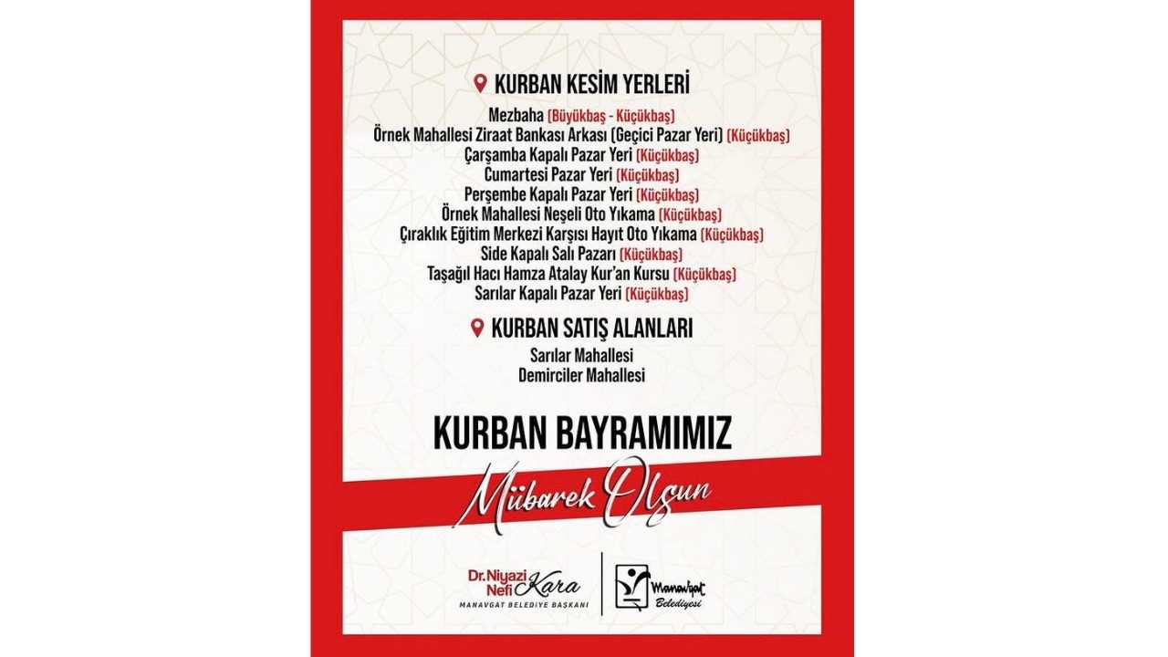 Manavgat’ta Kurban Kesim Ve Satış Noktaları Açıklandı 2