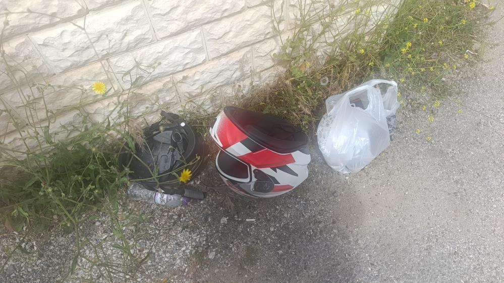 Manavgat'ta Motosiklet Sürücüsünün Hayatını Kaskı Kurtardı