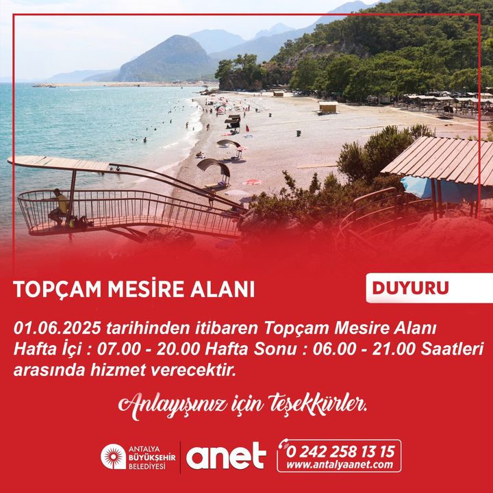 Topçam Mesire Alanı Yaz Dönemi Saatleri Açıklandı 4