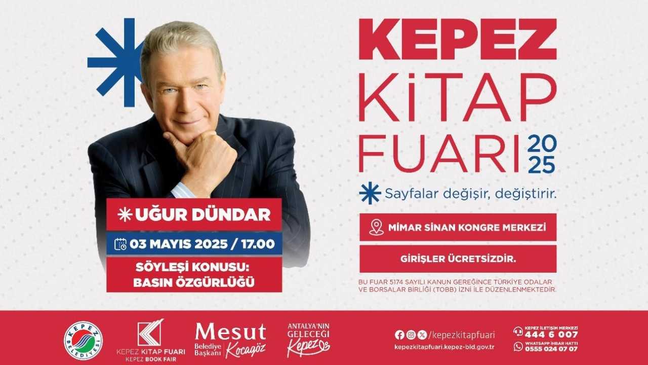 Uğur Dündar Yarın Kepez Kitap Fuarı’nda Konuşacak 2
