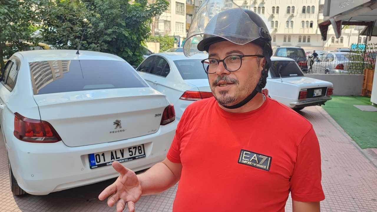 Adana’da Otomobil Sürücüsüne Kask Takmadın Diye Ceza2