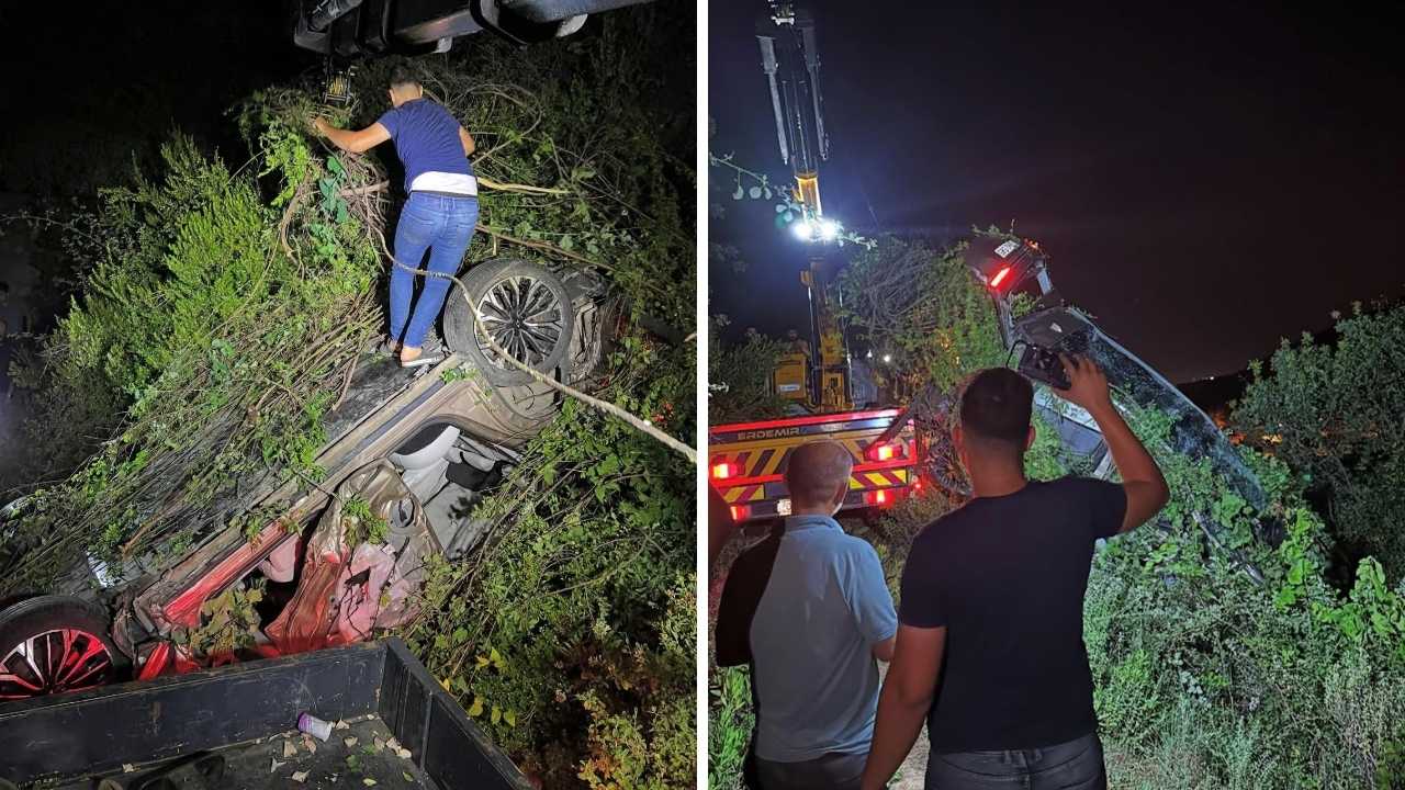 Alanya'da İş İnsanı Aracıyla Uçuruma Yuvarlandı!  2