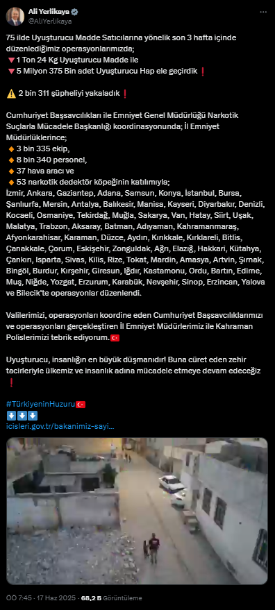 Antalya Dahil 75 İlde Uyuştu*cu Operasyonu! Binlerce Şüpheli Yakalandı
