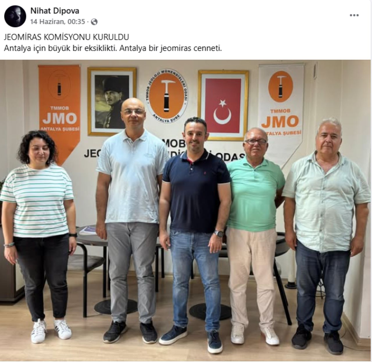 Antalya Falezler İçin Jeomiras Komisyonu Kuruldu