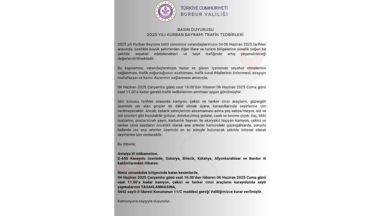 Antalya İstikametine Kamyon Ve Tanker Girişi Yasaklandı2