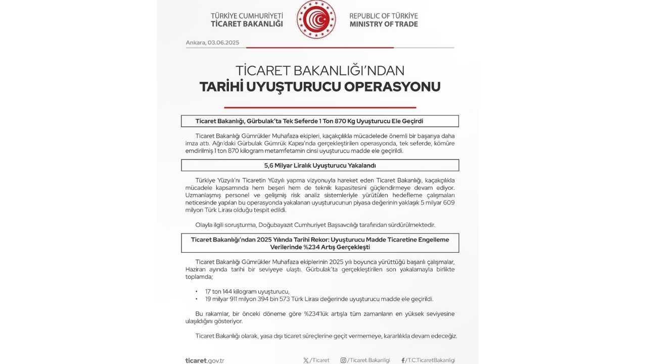 Bakanlık’tan Zehir Tacirlerine Tarihi Darbe 2