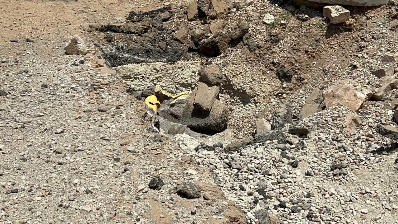 Hatay’da Yol Çalışması Sırasında Doğal Gaz Borusu Patladı 2
