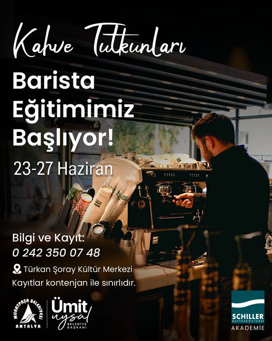 Profesyonel Barista Eğitimi Antalya’da Kapılarını Açıyorr