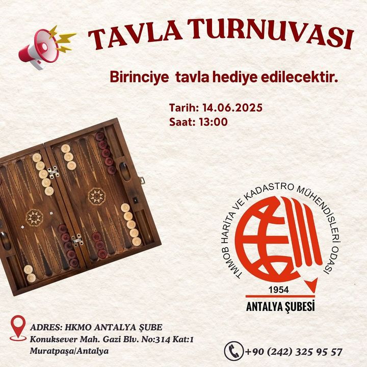 Hkmo Antalya Şubesi Tavla Turnuvası Düzenliyor 2