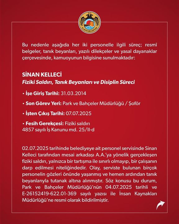 2 Alanya Belediyesi'nden İşten Çıkarmalarla İlgili İddialara Yanıt