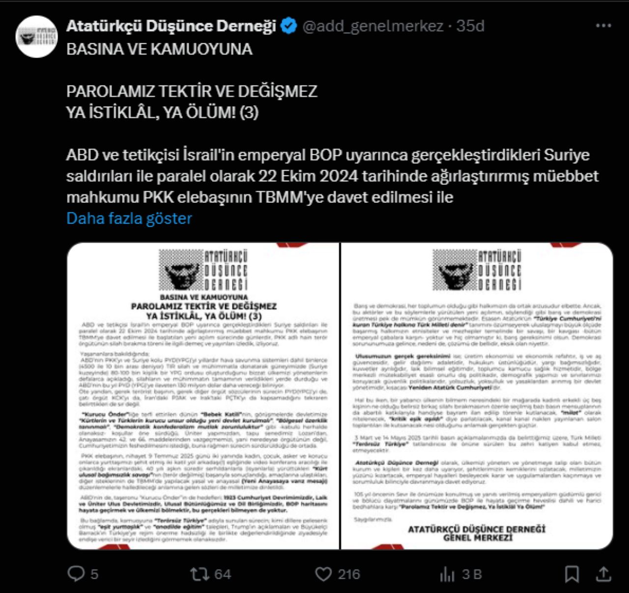 ADD'den “Silah Bırakma Töreni”ne Sert Tepki!