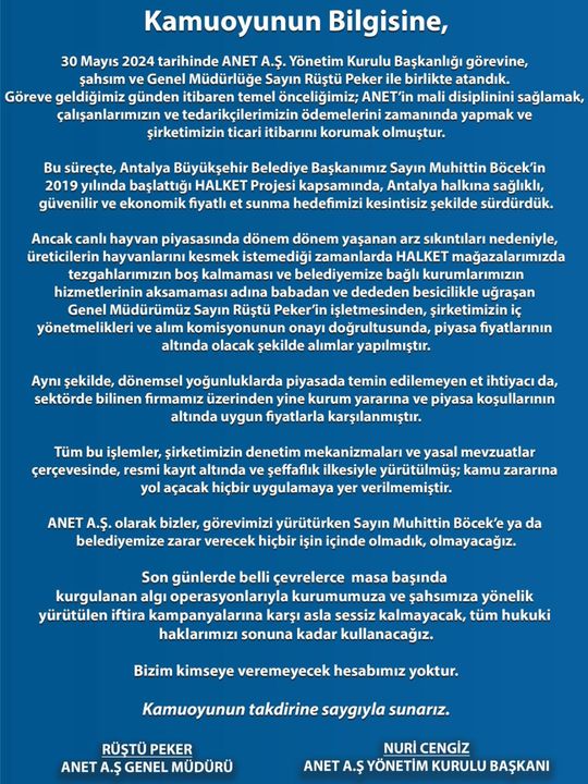 Anet’te 1 Milyon Liralık Et Alımı Tartışması! Nuri Cengiz Ve Rüştü Peker'den 'Tezgahlar Boş Kalmasın' Savunması 8