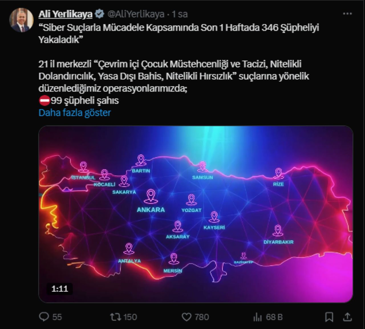 Antalya Dahil 21 İl Merkezli Siber Suçlar Operasyonu! 99 Tutuklama