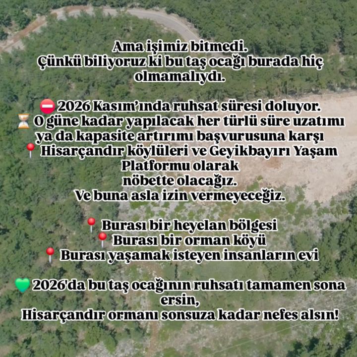 Antalya Hisarçandır'da Çevre Zaferi! Ormandaki Kalker Ocağına Patlatma İzni Çıkmadı 3