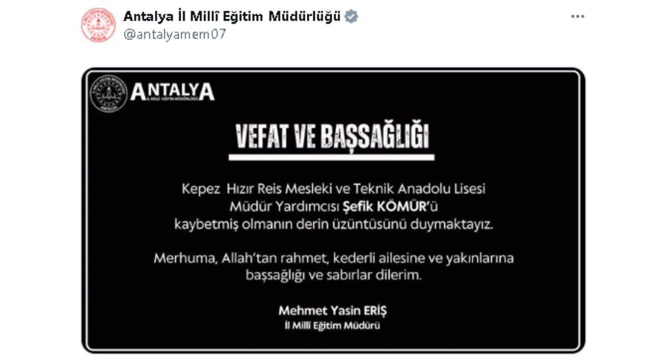Antalya'da Eğitim Camiasını Yasa Boğan Kayıp 2