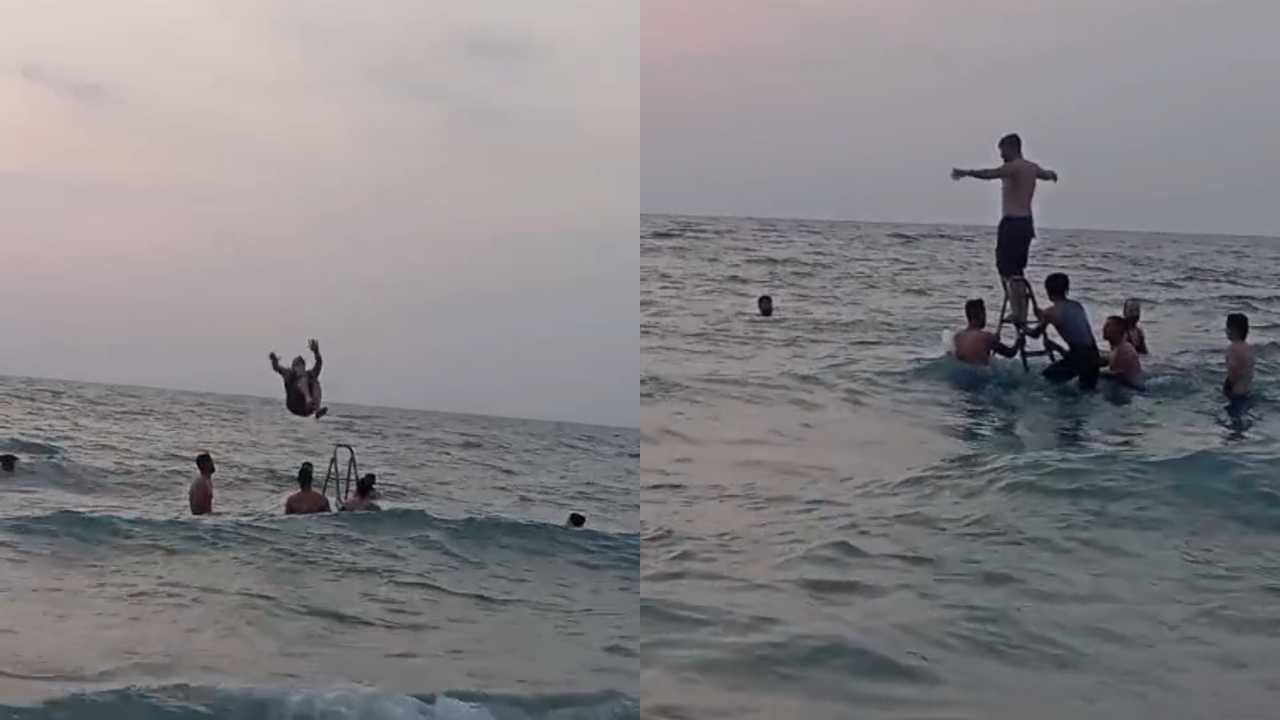 Hatay’da Gençler Denize Adeta Sahne Kurdu2