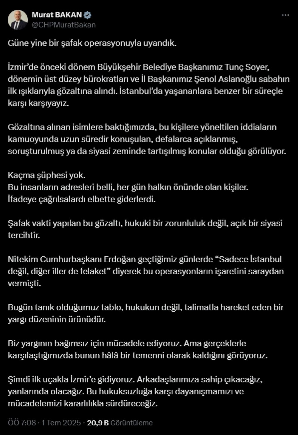 İzmir'de CHP'ye Şafak Operasyonu! 157 Gözaltı