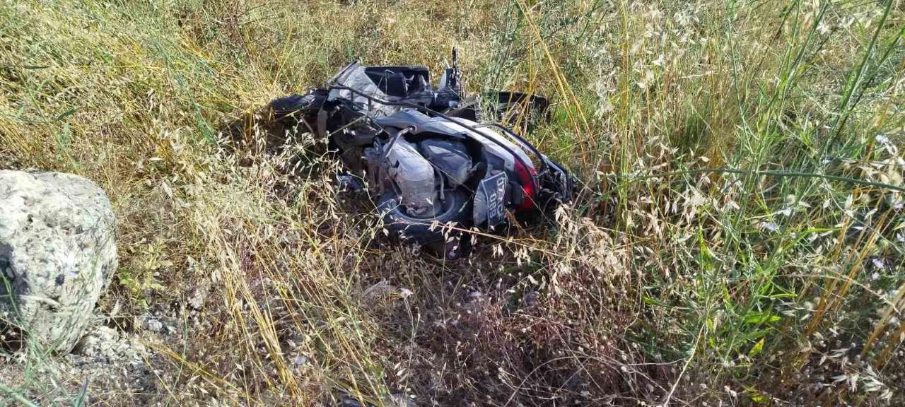 Manavgat'ta Virajı Alamayan Motosiklet Devrildi!
