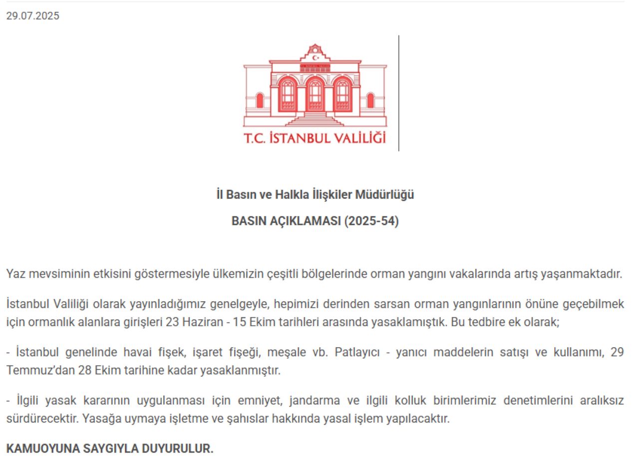 Orman Yangınları İçin Yeni Önlem! Havai Fişek Satışı Yasaklandı