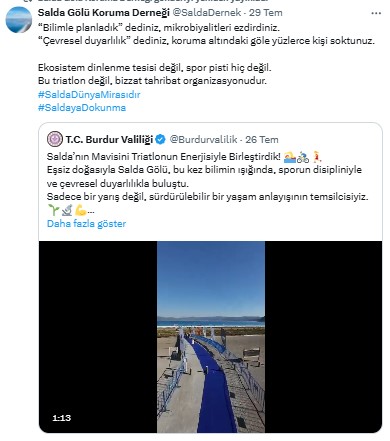 Salda Gölü Triatlonu'na Tepki Mikrobiyalitleri Ezdirttiniz 3