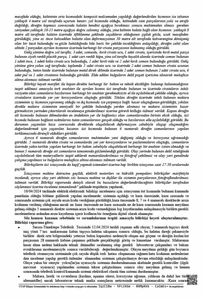 Teleferik kazasının iddianamesi tamamlandı! Mesut Kocagöz ve diğer sanıklara istenen cezalar 27