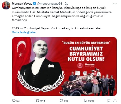 Türkiye Cumhuriyeti Kutluyor: Atamızın En Büyük Mirası 101 Yaşında 19