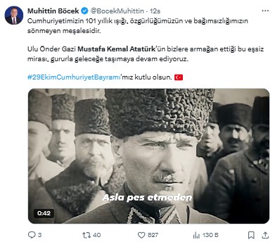 Türkiye Cumhuriyeti Kutluyor: Atamızın En Büyük Mirası 101 Yaşında 21