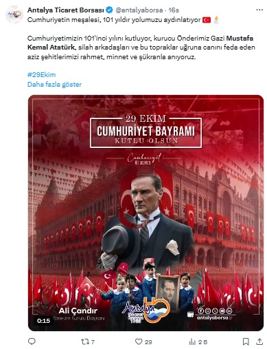 Türkiye Cumhuriyeti Kutluyor: Atamızın En Büyük Mirası 101 Yaşında 24