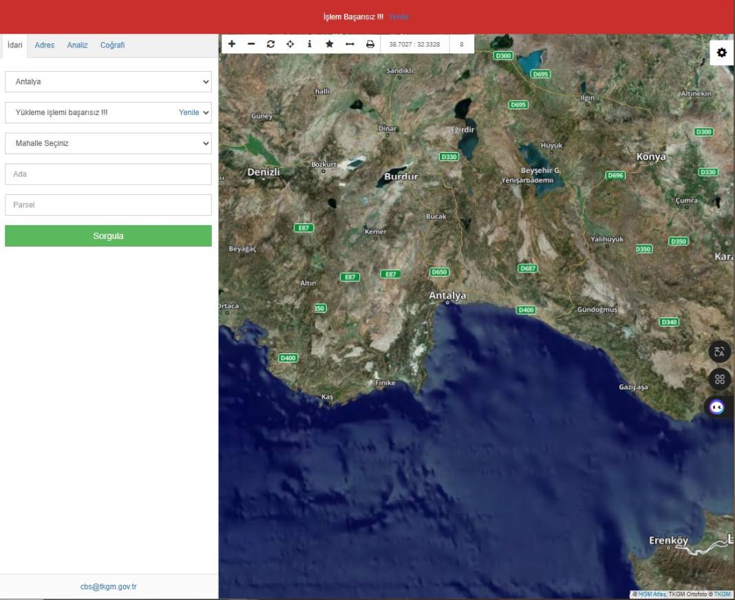 Tapu ve Kadastro’nun Parsel Sorgu Uygulaması Çöktü Mü? 7