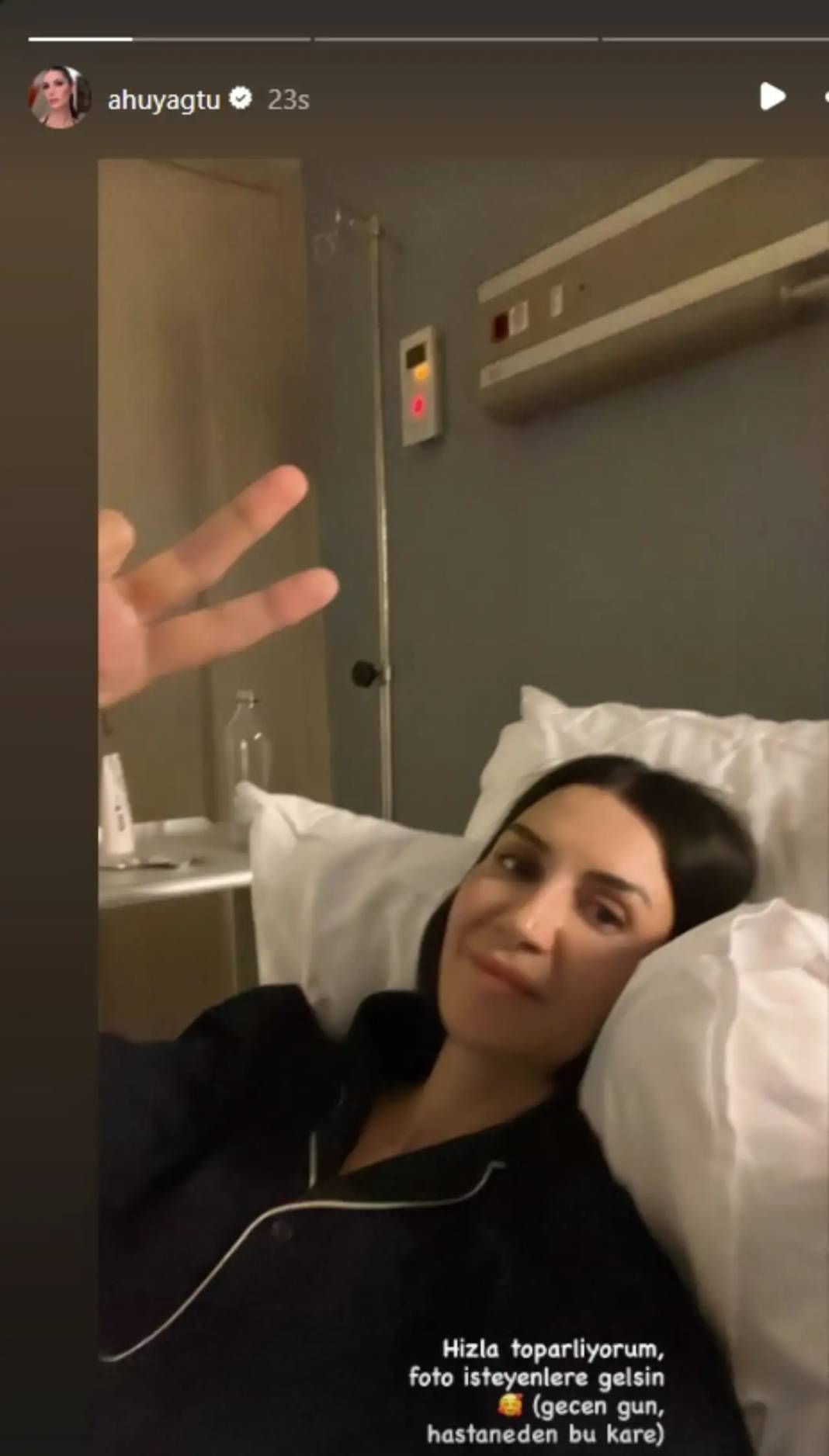 Ahu Yağtu’dan hastane odasından moral veren paylaşım 6
