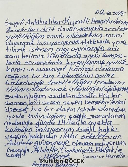 Muhittin Böcek’ten Cezaevinden Çarpıcı Mektup 7