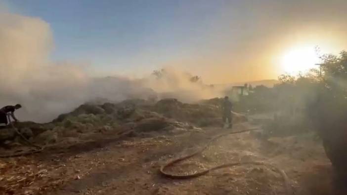 Isparta Aliköy’de Çıkan Yangında Saman Balyaları Küle Döndü