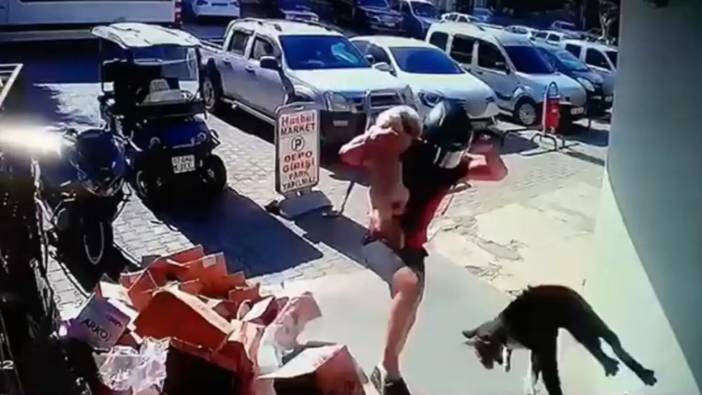 Antalya'da Köpeğiyle Kavga Eden Kediyi Acımasızca Tekmeledi!