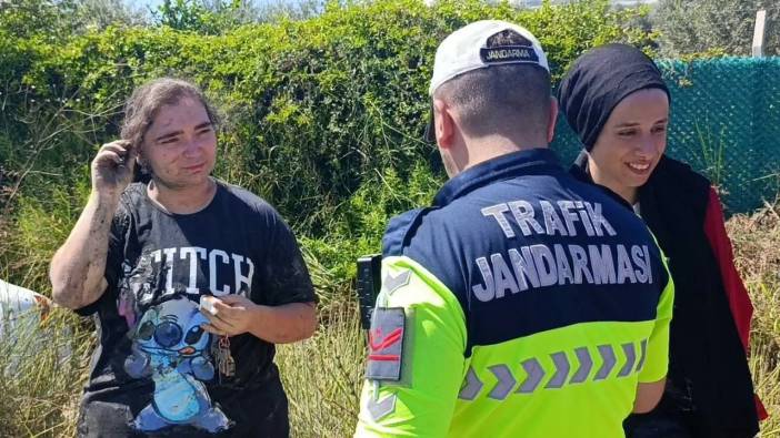 Manavgat’ta Sulama Kanalına Uçan Araçta Mucize!