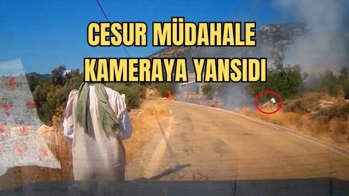 Tatilci Aile Kaş Yolunda Çıkan Yangını Böyle Durdurdu!