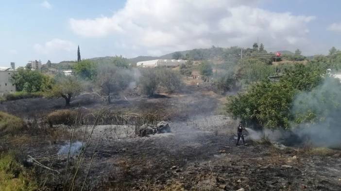 Gazipaşa’da Alevler 10 Dekara Yayıldı! Badem ve Harnuplar Zarar Gördü