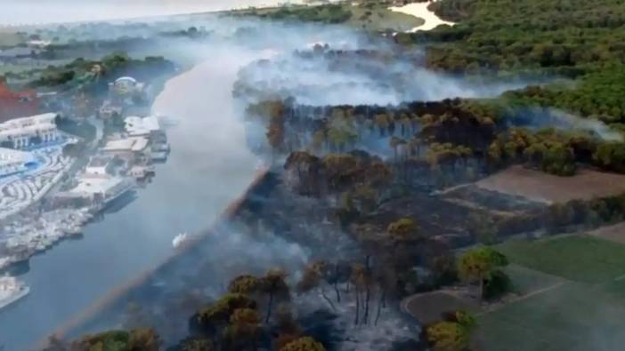 Antalya’da Peş Peşe Yangınlar! Aksu'daki Yangın Havadan Görüntülendi