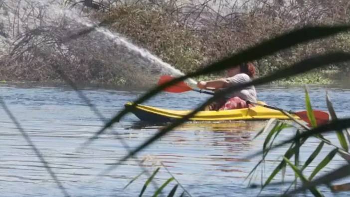 Antalya’da Düden Çayı Kıyısında Korkutan Yangın! Halk Kano ile Müdahale Etti