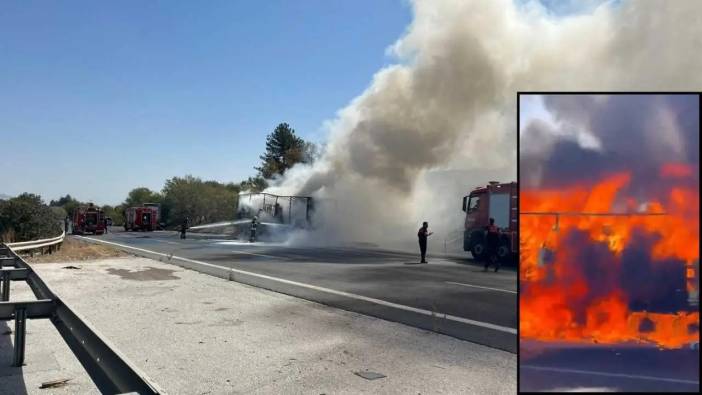 Adana’da Alev Alan TIR Trafiği Felç Etti! O Anlar Kameraya Yansıdı