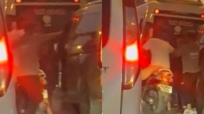 Mersin’de Motosikletliler Sürücüyü Böyle Darp Etti