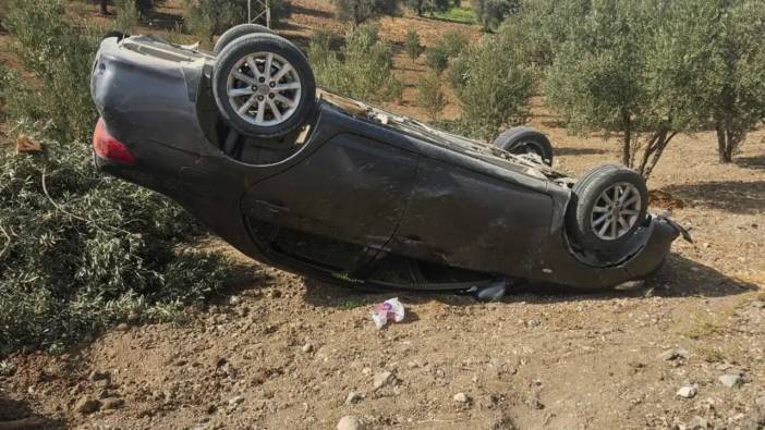 Hatay’da Otomobil Zeytin Bahçesine Uçtu! 3 Yaralı