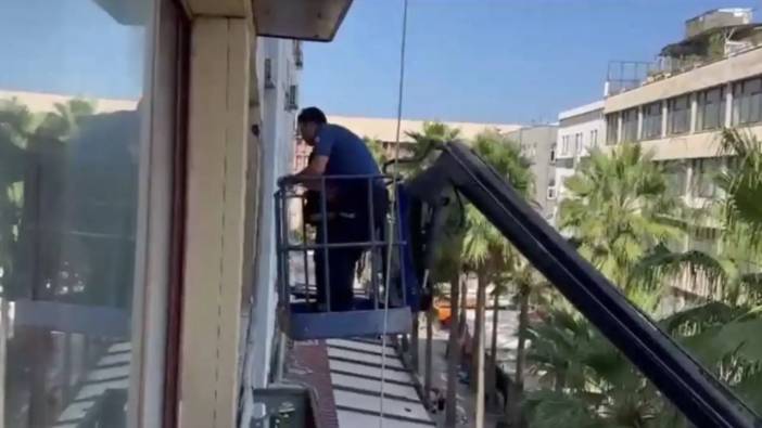 Hatay’da Film Gibi Operasyon! Hırsız Vinçle Yakalandı