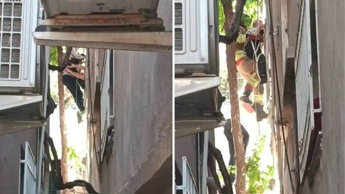 İskenderun’da İlginç Olay: Hatay’da Ağaçta Asılı Kalan Adamı İtfaiye Kurtardı!