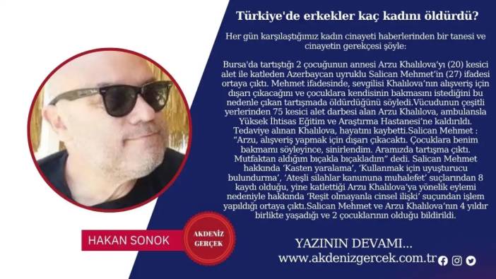 Türkiye'de erkekler kaç kadını öldürdü?