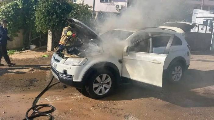 Hatay’da Seyir Halindeki Cip Alev Topuna Döndü!