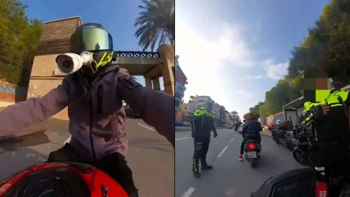 Manavgat'ta Motosikletlinin Kaskındaki Kamera Olay Oldu! Trafik Polisinin Tepkisi Güldürdü
