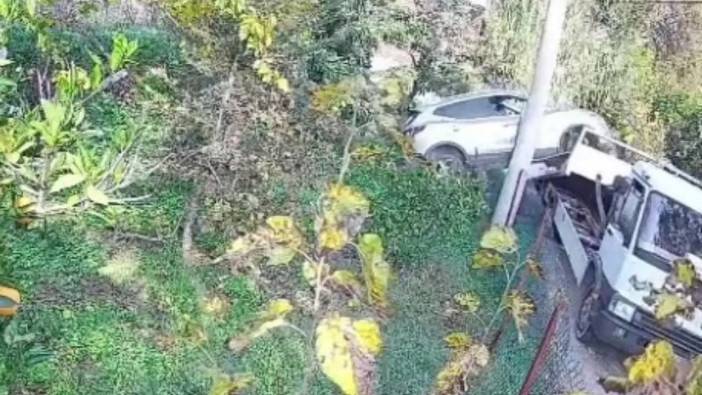 Antalya’da Geri Viteste Unutulan Araç Rampadan Böyle Fırladı! 2 Yaralı