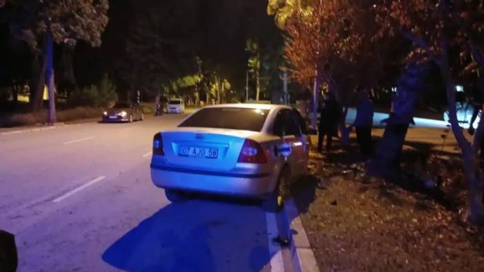 Manavgat'ta Otomobil Palmiye Ağacına Çarptı! Sürücüsü Yaralandı