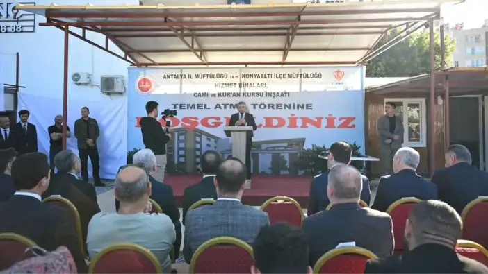 Konyaaltı’nda Müftülük Binaları, Cami ve Kur’an Kursu İçin İlk Beton Döküldü