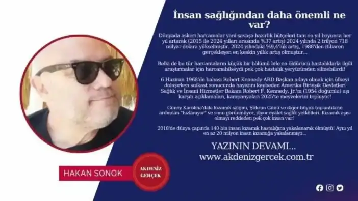 İnsan sağlığından daha önemli ne var?